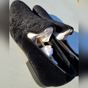 Zara Black Men Velvet Shoes Size 8